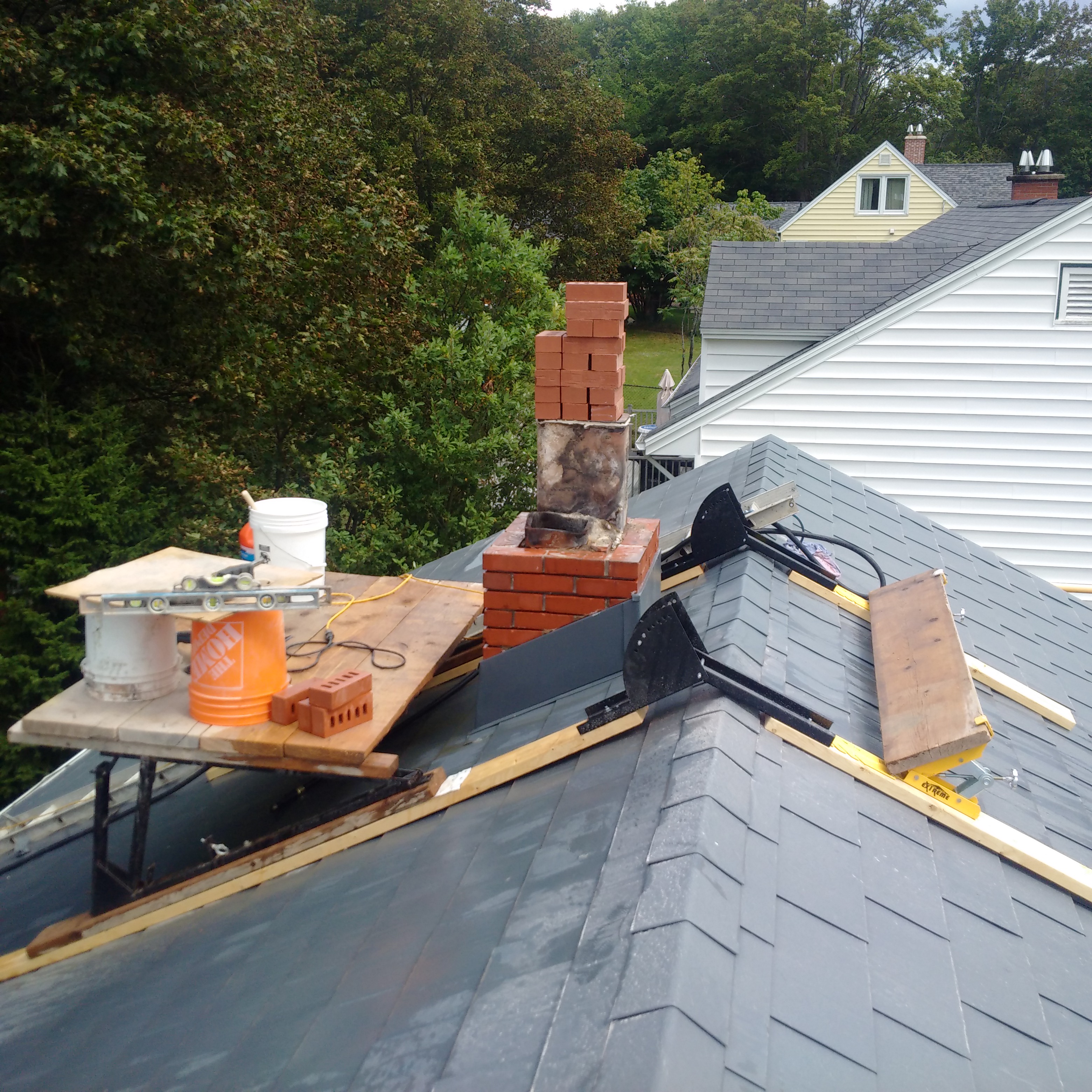image of chimney construction-rebuild services completed in Dartmouth,NS by Pro Chimney Services based in Halifax, NS servicing all of the Halifax-Dartmouth Regional Municipality, Bedford, Sackville, Mount Uniacke, Windsor, Hantsport , Wolfville, Kentville, Chester, Mahone Bay, Lunenburg, Bridgewater, Liverpool, Fall River, Wellington, Enfield, Elmsdale, Brookfield, Truro, Musquodoboit Harbour & surrounding areas.